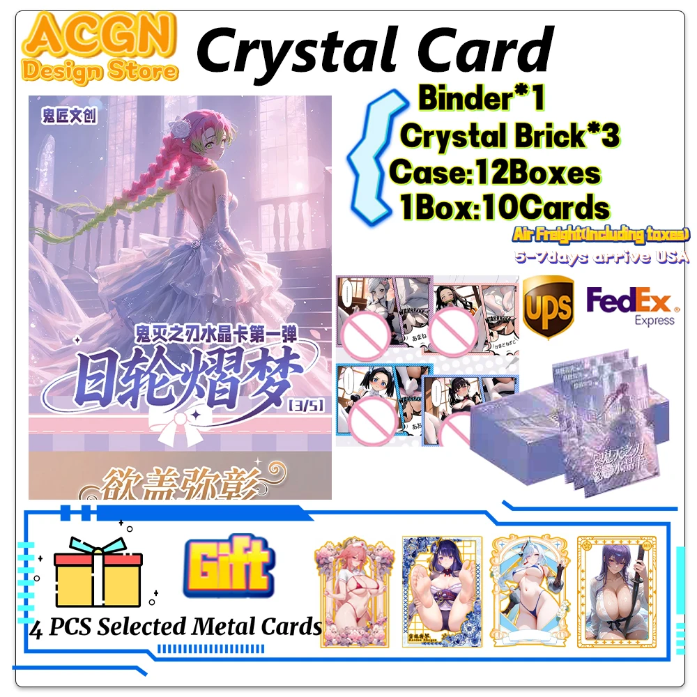 

2025 Ghost Craftman, культурное творчество, убийца демонов, хрустальные карты Shinobu, аниме-коллекция Mitsuri Tanjiro ACG TCG, подарки для хобби