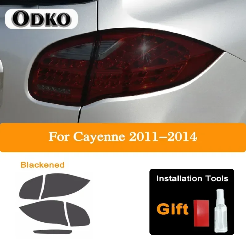 Farol de carro matiz preto película protetora, adequado para Porsche Cayenne 2019, 2020, 2011, 958, taillight transparente, TPU adesivos acessórios