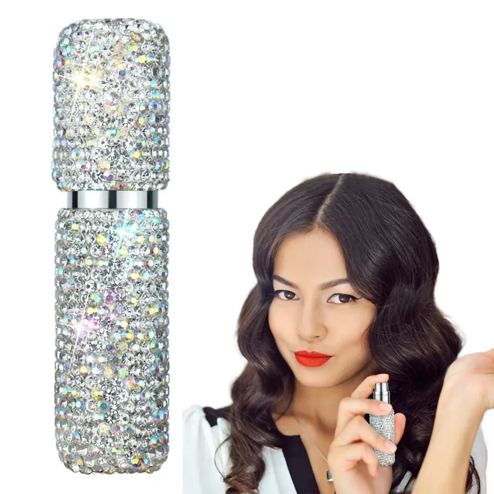MInI Hervulbare Diamantfles Lekvrij Prachtige Parfum Verstuiver Spray Lege Bodem gevuld 10ml Verstuiver Reizen