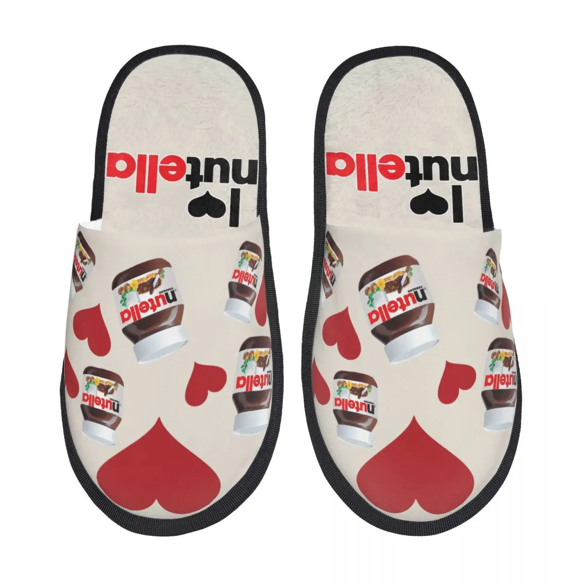 Foods Nutella Cartoon uomo donna pantofole pelose cozy pantoufle homme pantofole da casa