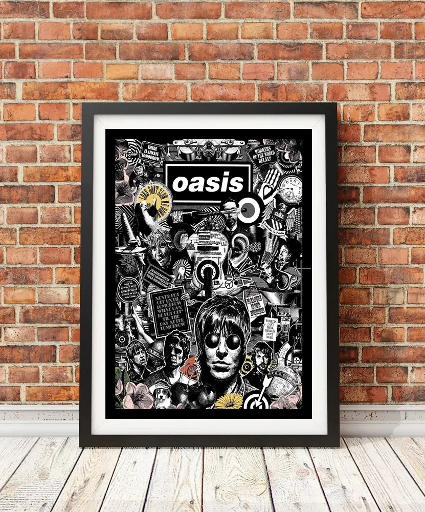 Retro Oasis Band Hot Music Album Cover Singer Poster Prints Canvas Painting Wall Art Picture Living Room Home Decor Gift