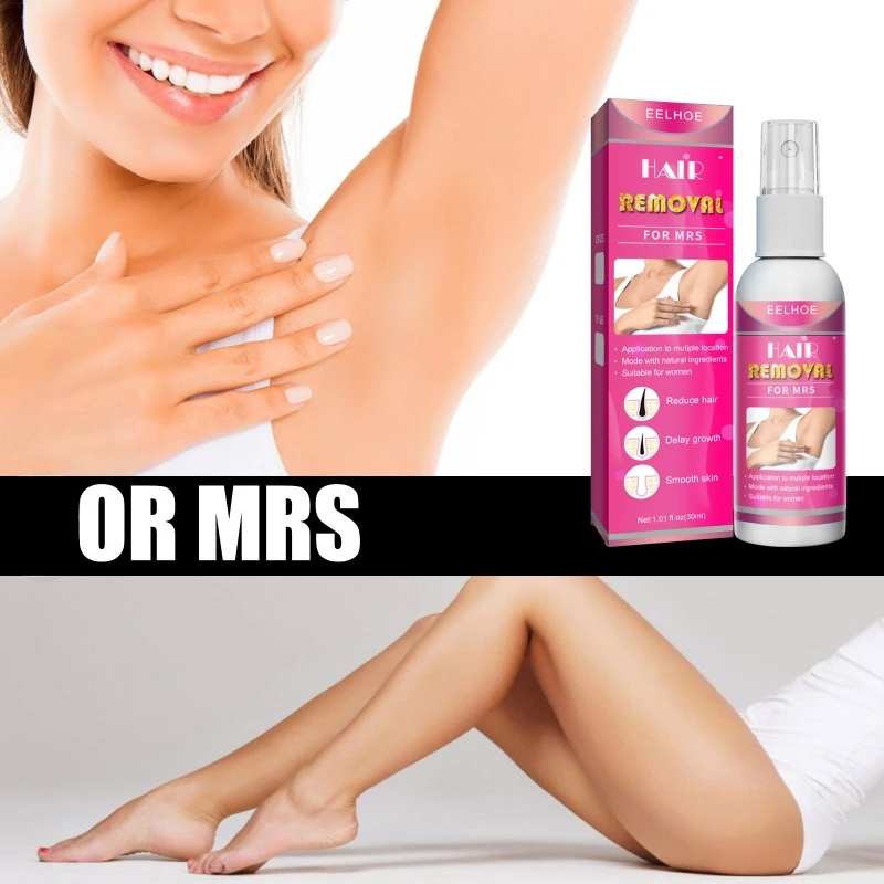 Fast Hair Removal Spray Painless Hair Growth Inhibitor Leg Arm Armpit Permanent Depilatory for Ladies Men Repair Care