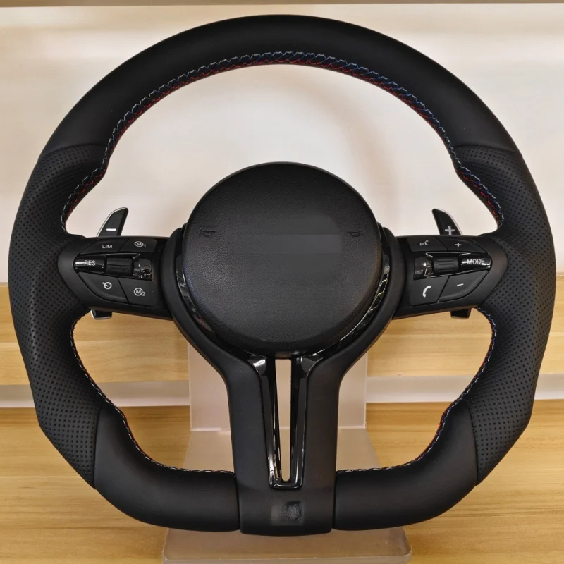 For BMW E chassis E60, specially modified to upgrade from old to new, T-shaped perForated leather Black Warrior steerin