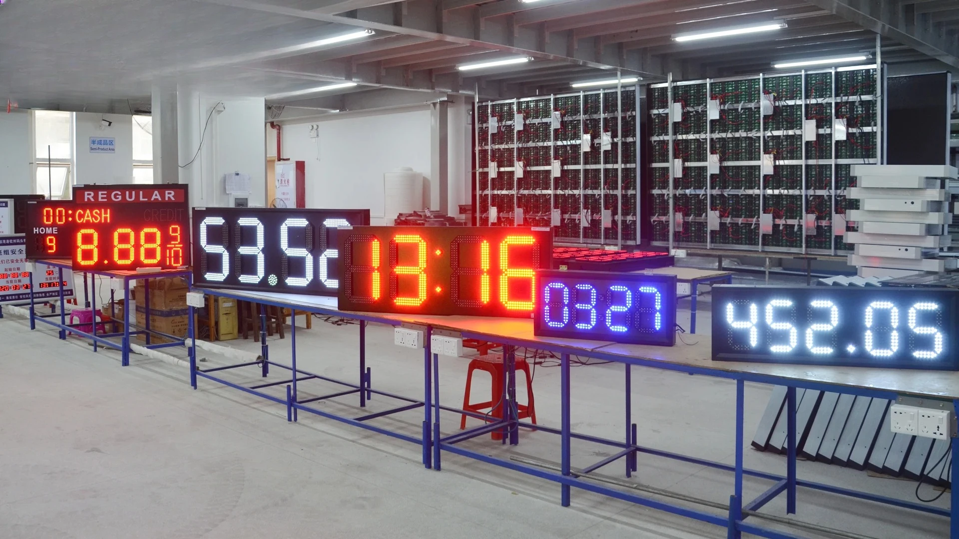 Standing LED   Price Sign Outdoor Using Led 7 Segment Digit Red Color Number Customization Led   Station Price Board