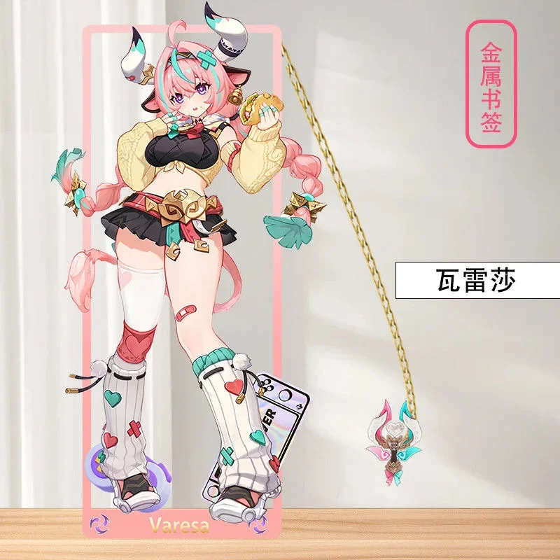 Genshin Impact Metal Hollow out Bookmark Student Stationery Signboard Gift Dreaming of Yuerui Mellie Evareza