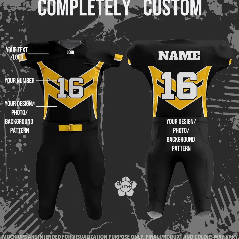 Custom Football Jersey Athletic Shirts Pants Personalized Team Name Number for Men Youth Practice Sports Uniform for Team School