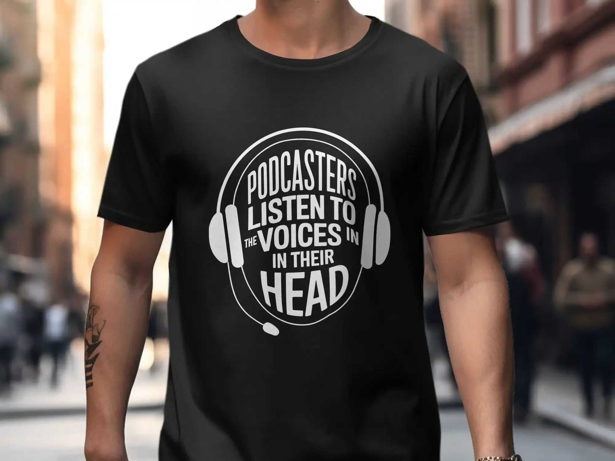 Podcasters Listen To The Voices In Their Head Softstyle Funny Podcasting Podcaster For Him And Her T Shirt