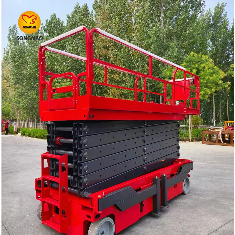 SONGMAO New Electric Hydraulic Self-propelled Lift Mobile Scissor-type Aerial Work Vehicle Fully Self-elevating Lifting Platform
