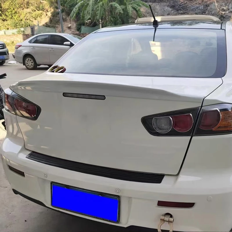 For Mitsubishi Lancer EX EVO Spoiler 2008 to 2016 High Quality ABS Material Car Rear trunk cover Lip Tail wings spoiler Airfoil