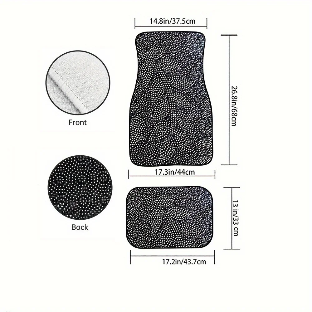 Set Of 4 Car Floor Mats Featuring A Football Theme - Complete Coverage For Front And Rear, Ideal For Sedans, Vans, And Suvs, Mad