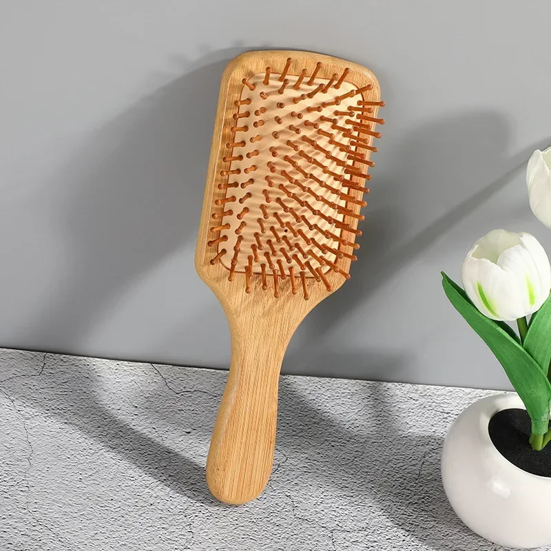 Wood Comb Professional Air Cushion Hair Loss Massage Brush Hairbrush Comb Scalp Hair Care Healthy Bamboo Comb Barber Accessories