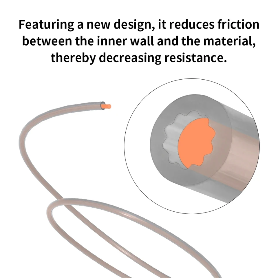Niederwiderstandsfähiges sternförmiges PTFE-Rohr für 3D-Drucker OD Teflonto Ultra-Smooth Flow Tube 4M Hochwertiges Rohr für 3D-Druckerteile – Detail 4