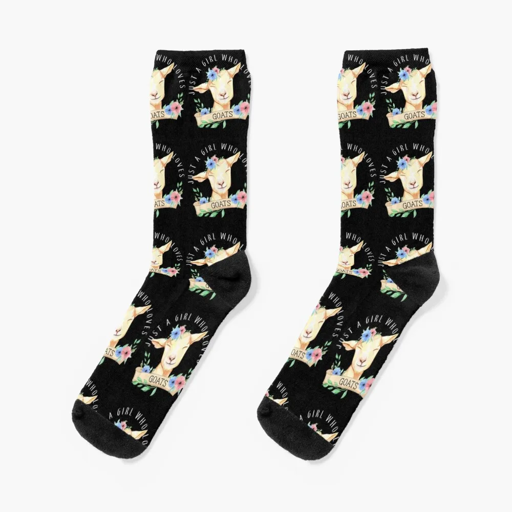 

Just a Girl Who Loves Goats Socks short gifts gift Socks Men's Women's