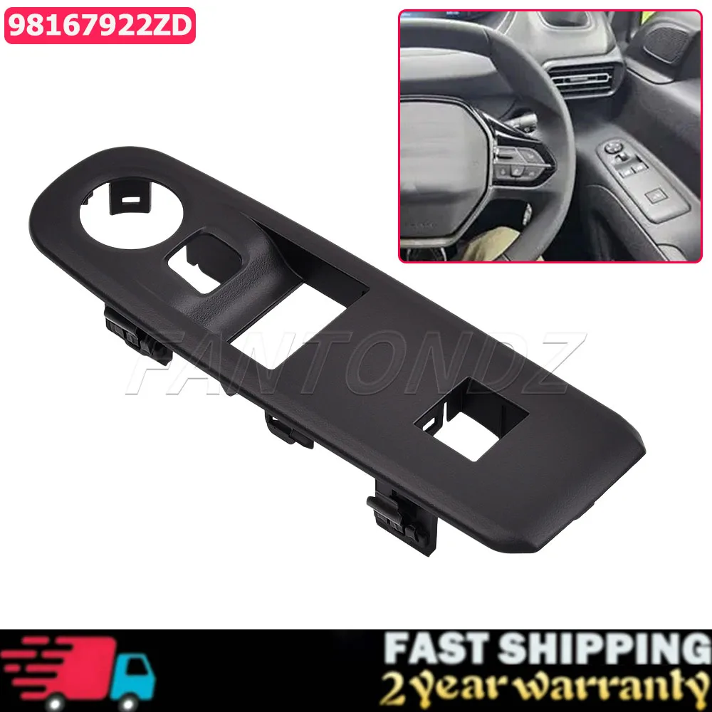 For Peugeot Partner Rifter Mk4 K9 Citroen Berlingo RHD Front Right Window Button Switch Frame ABS 98167922ZD Regulator Switch