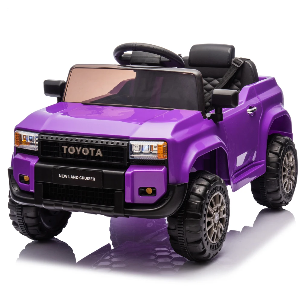 12V キッズライドオンカー ライセンス取得済み トヨタ LC250 2024 四輪サスペンション 音量調節可能 パワーディスプレイ LEDライト 2歳以上のお子様向け