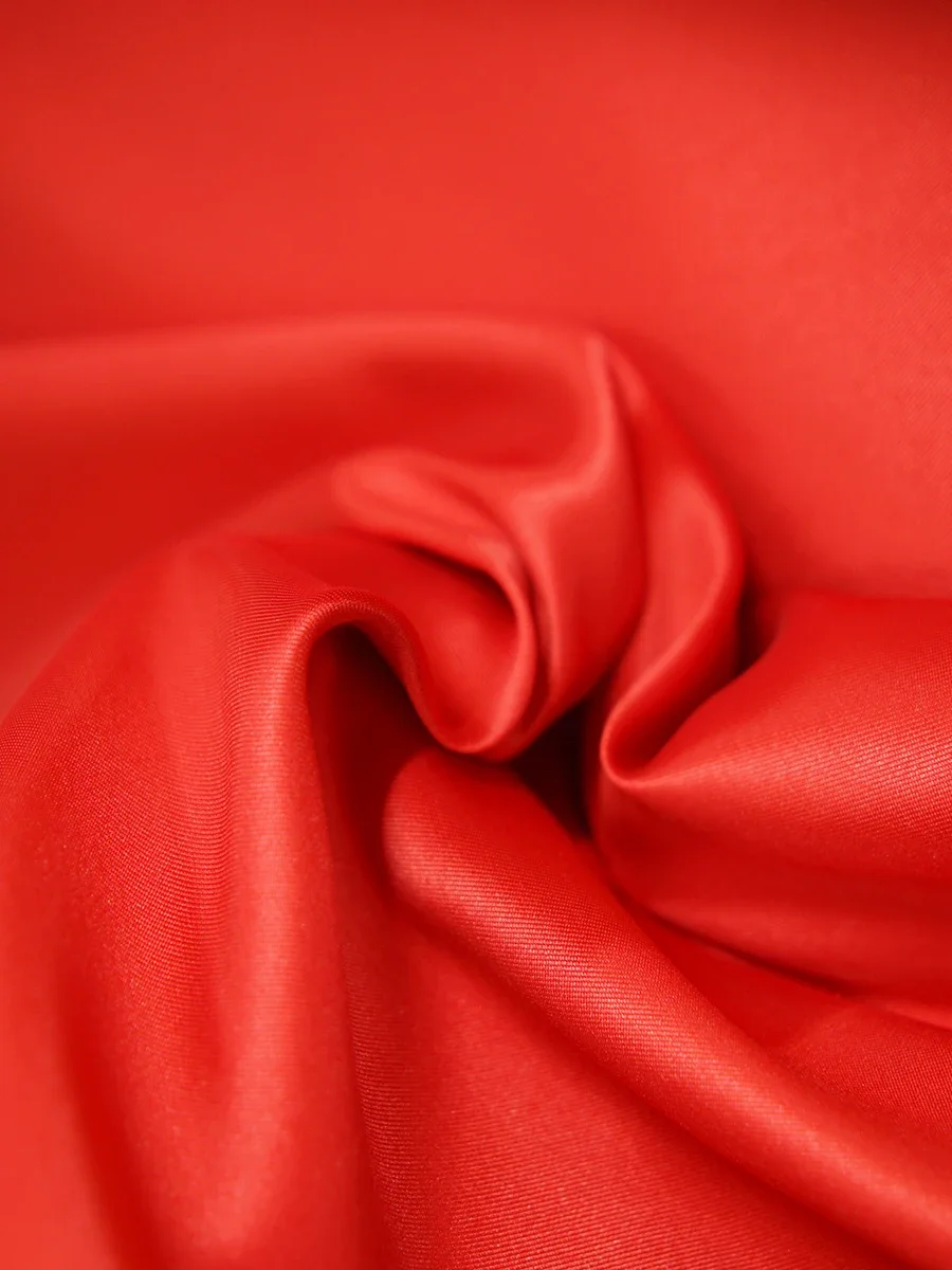 Tela Mikado de colores brillantes con estructura firme de brillo de alta saturación y rendimiento antiarrugas para vestidos, ropa y decoración de escenario