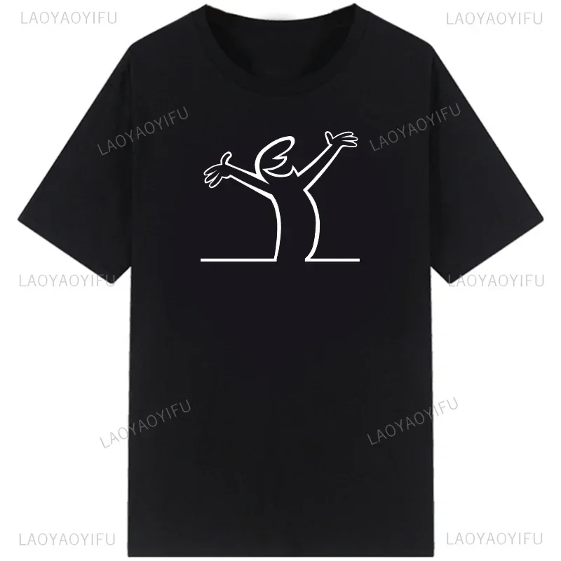 La Linea The Line Osvaldo Cavandoli TV hombres mujeres estilo Streetwear Camiseta moda Camiseta de algodón cuello redondo Casual verano Camiseta