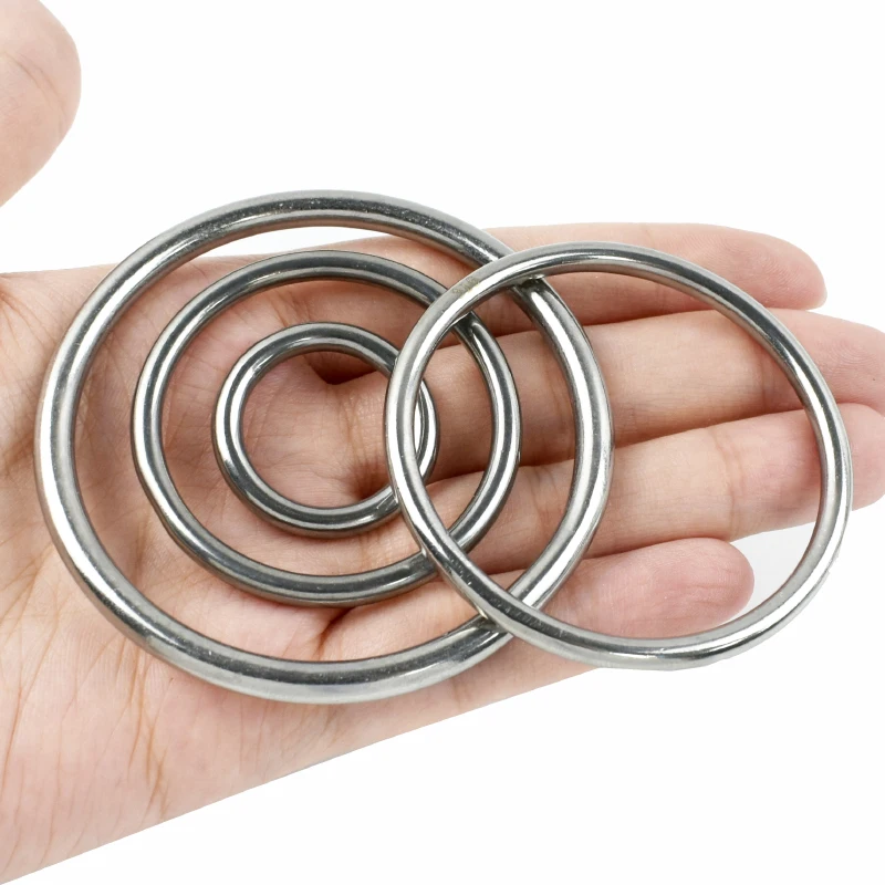 

2/5Pcs 15-100mm O Ring Stainless Steel Antirust Buckles for Backpack Bag Strap Leash Connecter Loops DIY Hardware Accessories