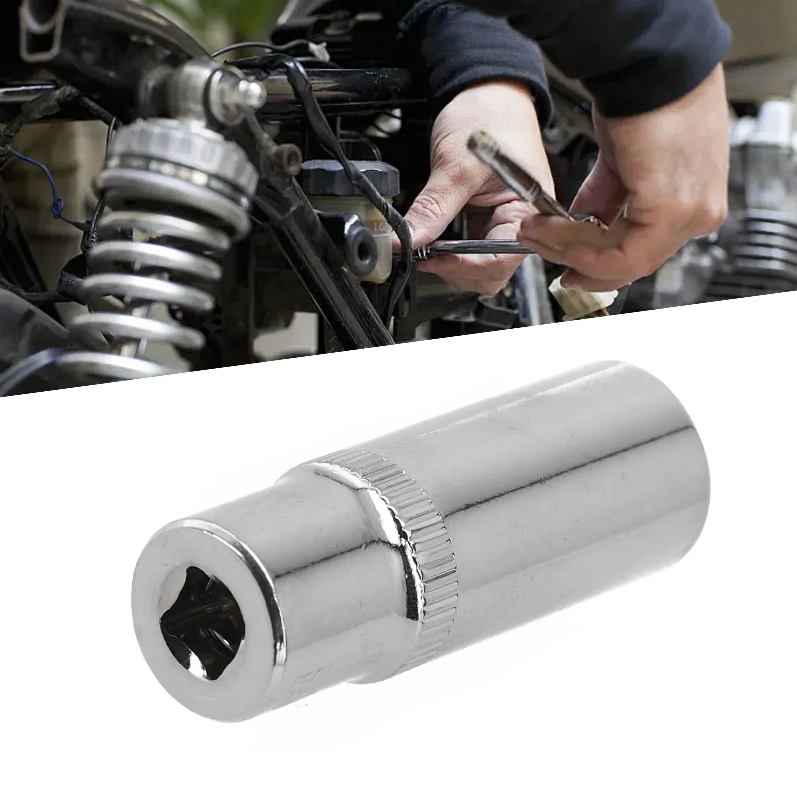 1 pz 4-14mm adattatore presa profonda 1/4 di pollice chiavi a bussola esagonali teste strumento a cricchetto avvitatore a percussione utensili manuali accessori per la riparazione di auto