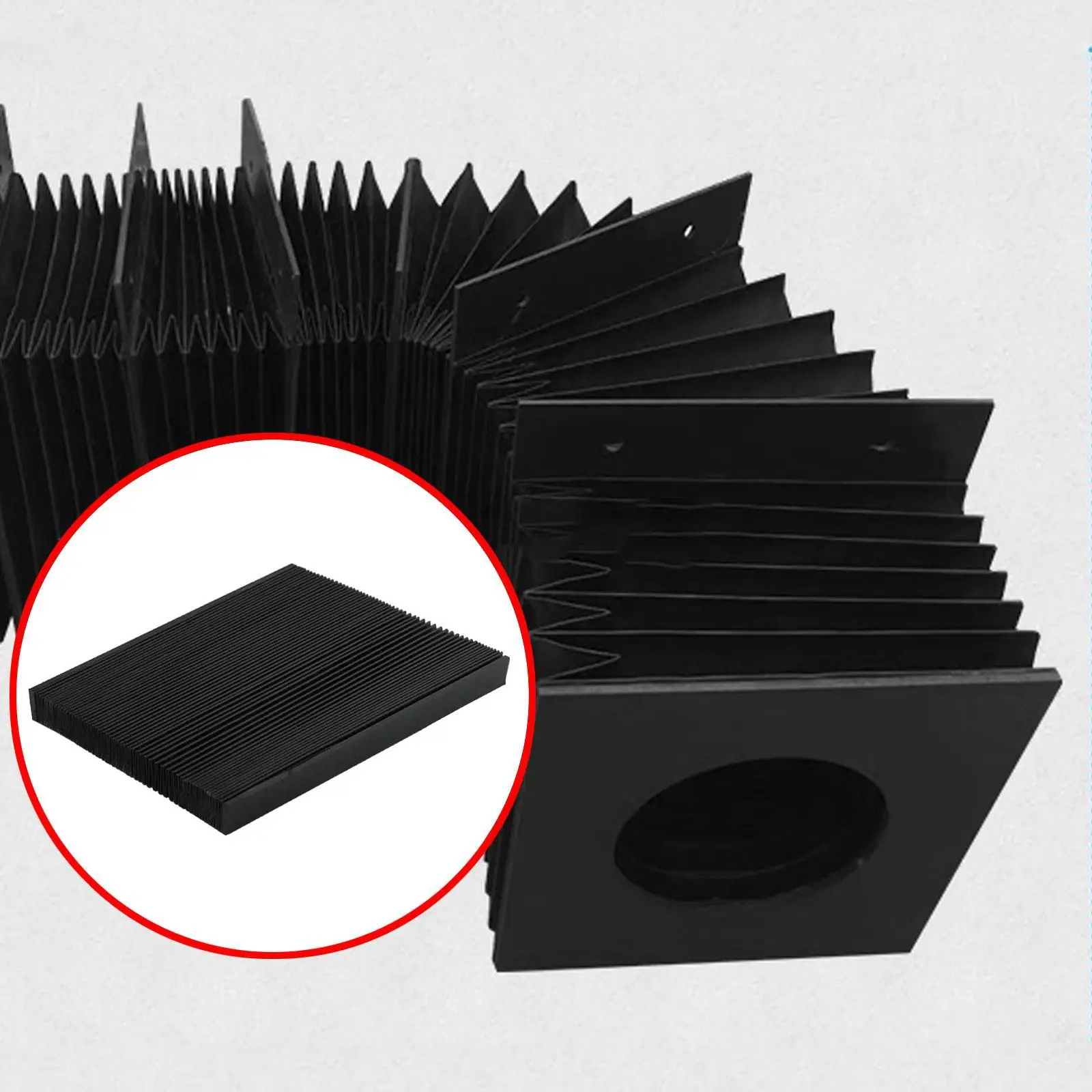 CNC Machine Accordion Rubber Cover Stretchable Bellows Guard Guide Protection Portable Milling Machine Dustproof Oilproof Cover