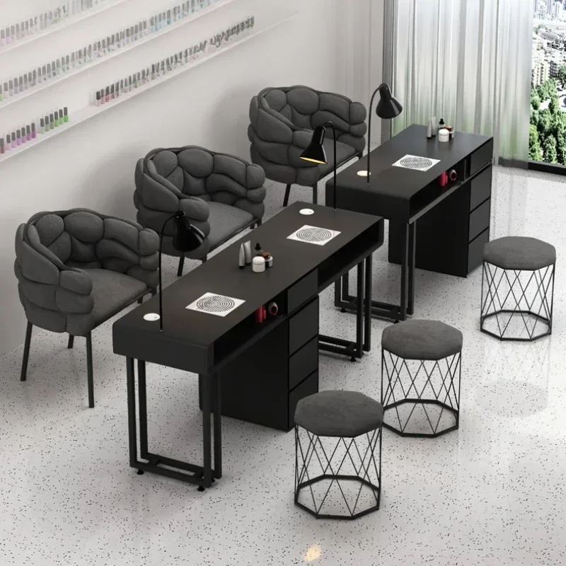 

Nail Table Manicure Desk Equipment Dressing Dust Collector Salon Reception Professional Tables Mesa De Aesthetic Maquillaje