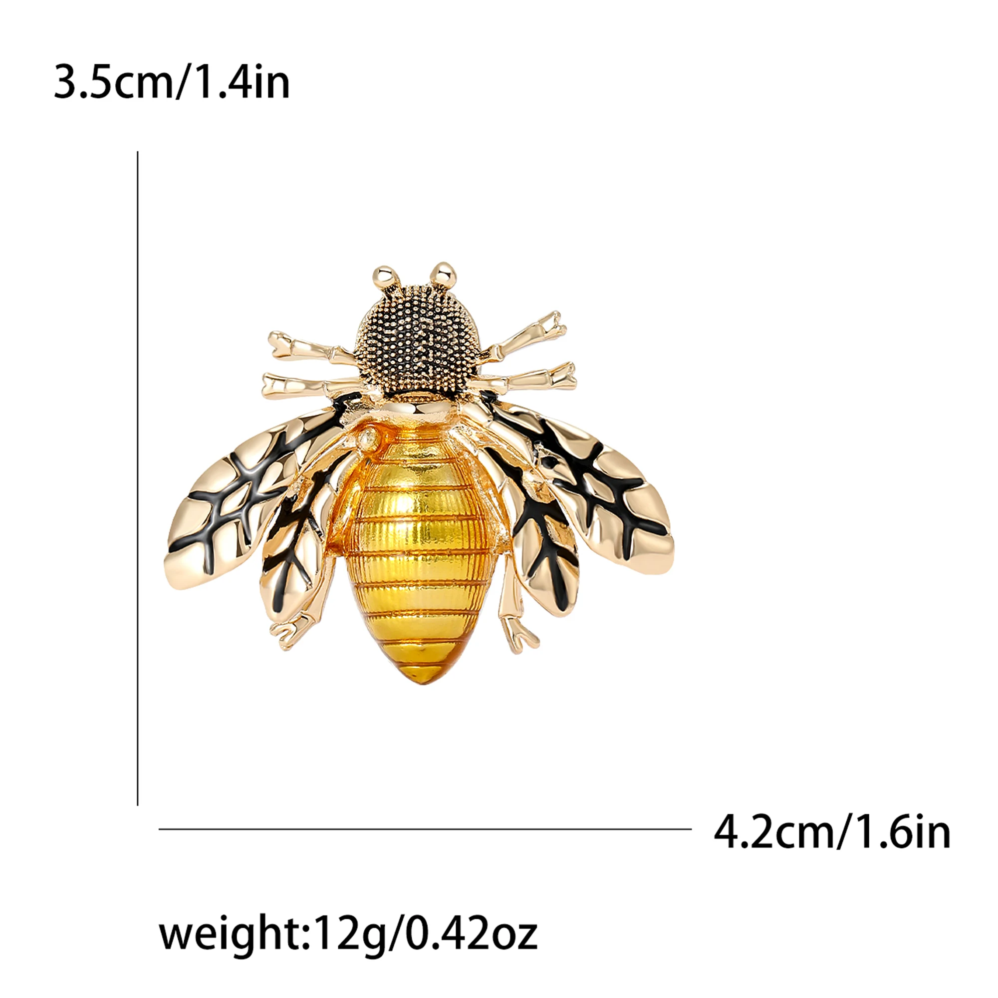 Enamel Bee Brooches for Women Unisex Insect Animal Pins Casual Party Accessories Gifts