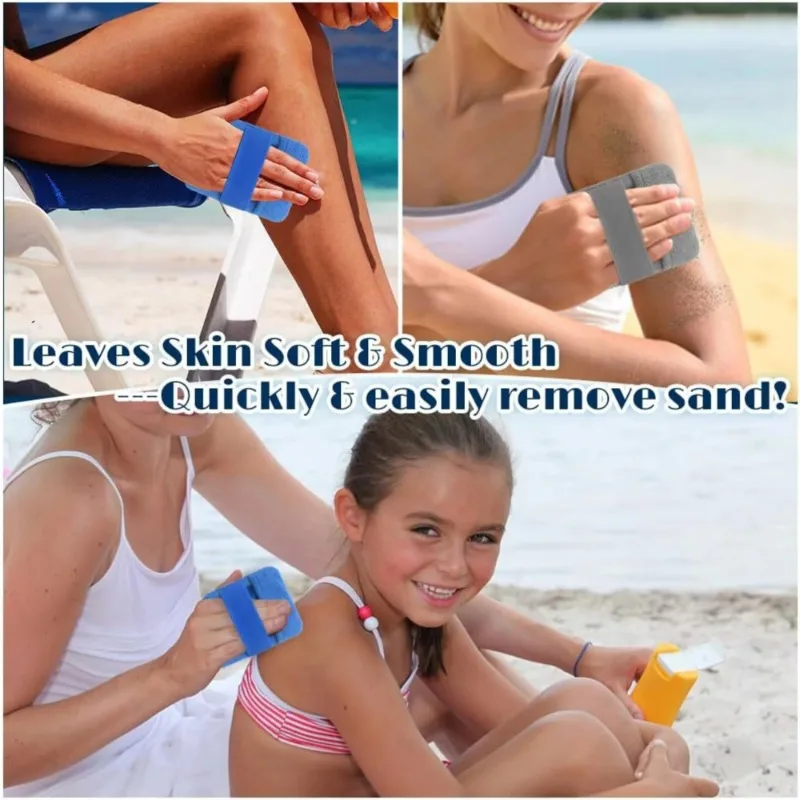 مزيل رمل جديد للشاطئ وحقيبة رمل الشاطئ وحقيبة البودرة وفرشاة إزالة الرمل وفرشاة إزالة الرمل وأساسيات التخييم والعطلات على الشاطئ