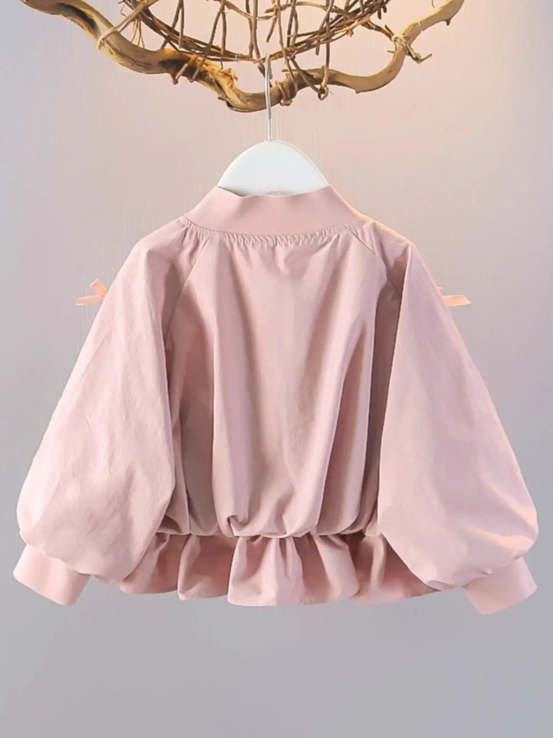 سترة بيسبول للفتيات الصغيرات للربيع والخريف بنمط جديد للأطفال بخصر غير رسمي