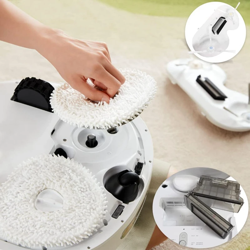 10PCS เหมาะสําหรับ Narwal T10 Sweeping Robot อุปกรณ์เสริมแปรงด้านข้างกรอง Rag Mop ผ้า