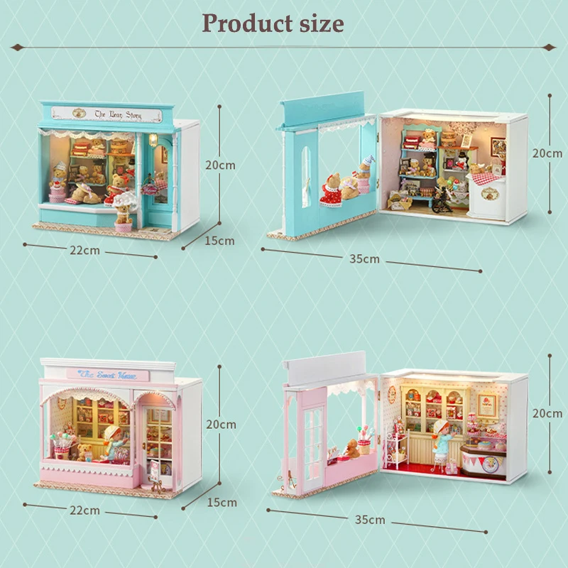 3D パズルハウスミニチュア DIY ドールハウスカーサドールハウスビルディング組み立てルームボックスミニチュアおもちゃ子供のための誕生日プレゼント