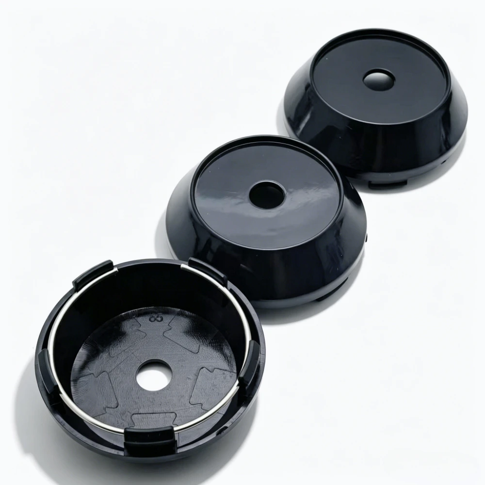 4 Stück 65mm (Clips 60mm) Leere Auto-Radnabenkappen Felgenstaubkappen ohne Emblem Ersatz-Autozubehör