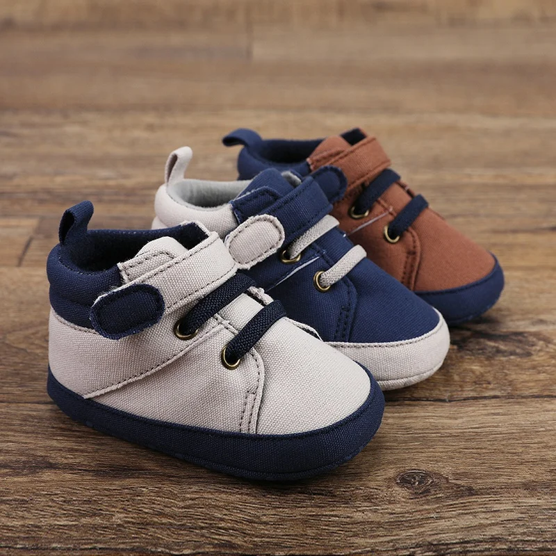 Chaussures en toile à semelle souple pour bébé, souliers pour enfant, nouveau-né, garçon, décontracté, premiers pas, anti-alde, ramper, CPull, mocassins