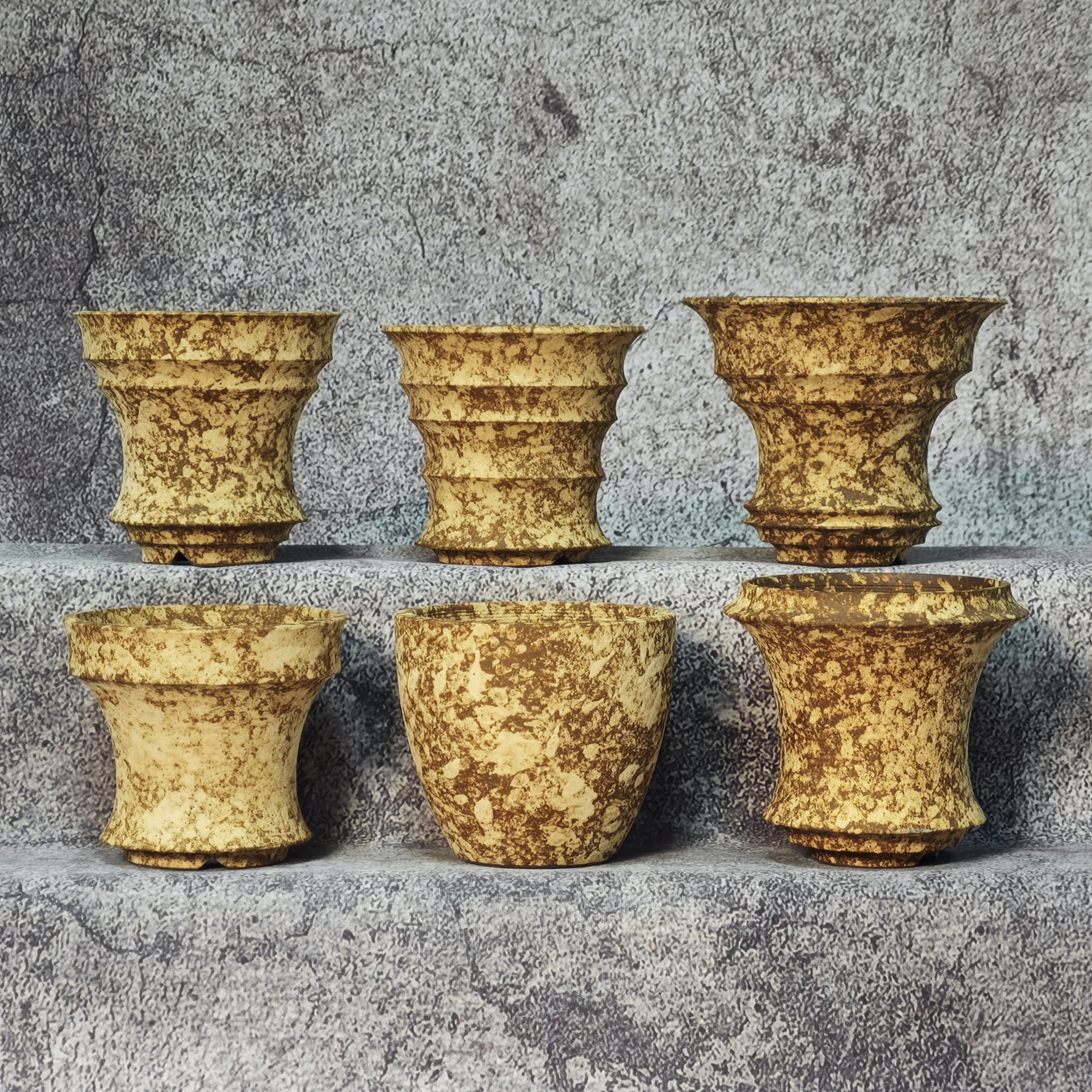 Petit pot en céramique pour plantes en pot, cactus, agave, succulentes et plantes tropicales - Trou de drainage inclus