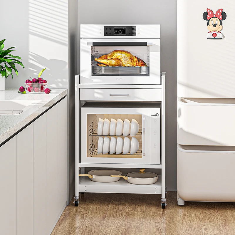 

steam oven rack floor-to-ceiling multi-layer kitchen large storage rack