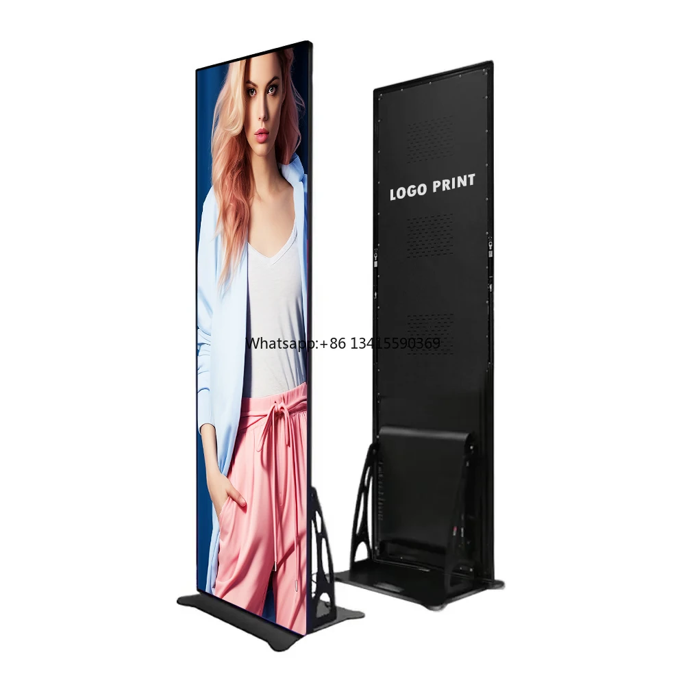 LED Poster Outdoor Indoor Advertising Screen P1.8 P2 P2.5 P3 Full Color Mirror Advertisement Wifi Control Poster LED Display