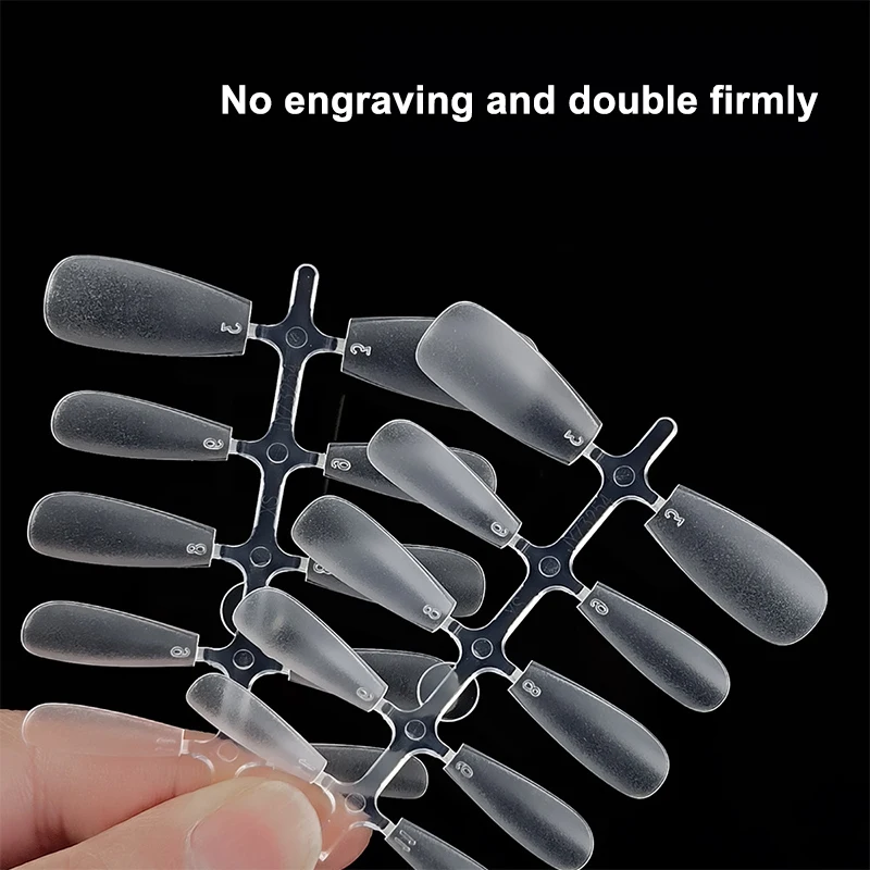 100 قطعة/صندوق ماتي الأظافر وهمية لا تلميع الصحافة على الأظافر كاذبة متوسطة قصيرة تصميم عالية مات لينة هلام مسمار نصائح للتمديد #1