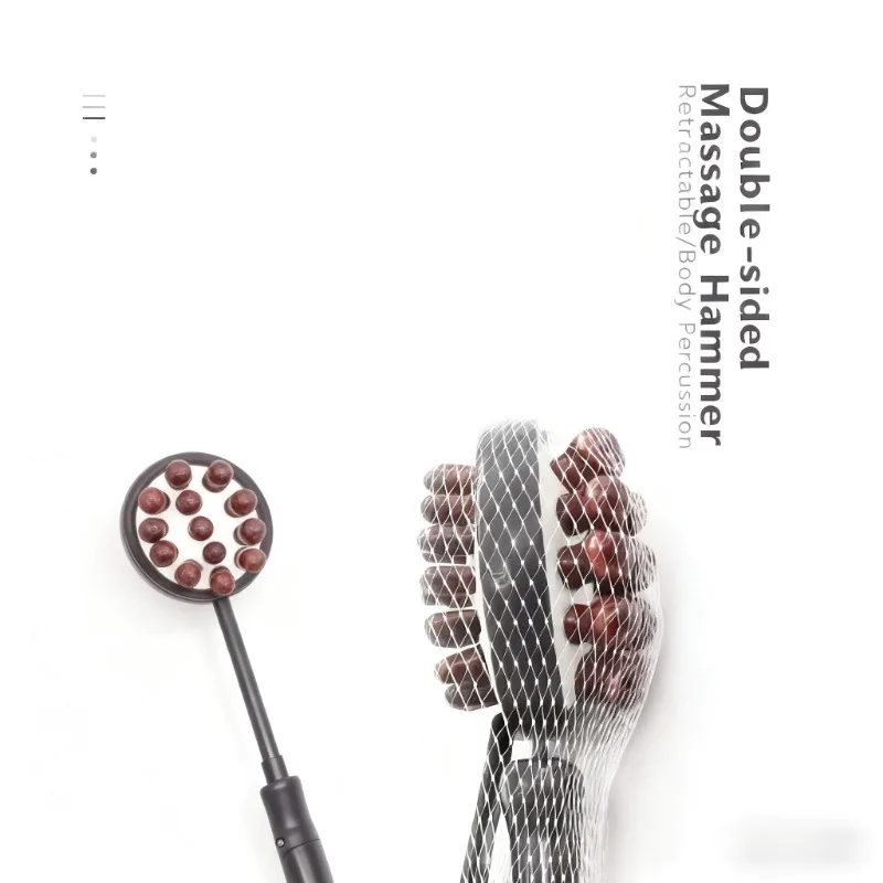 Massage Stick New Retractable Spring Wooden Beads Independent Packaging Free Scratcher Body Relax Health Care