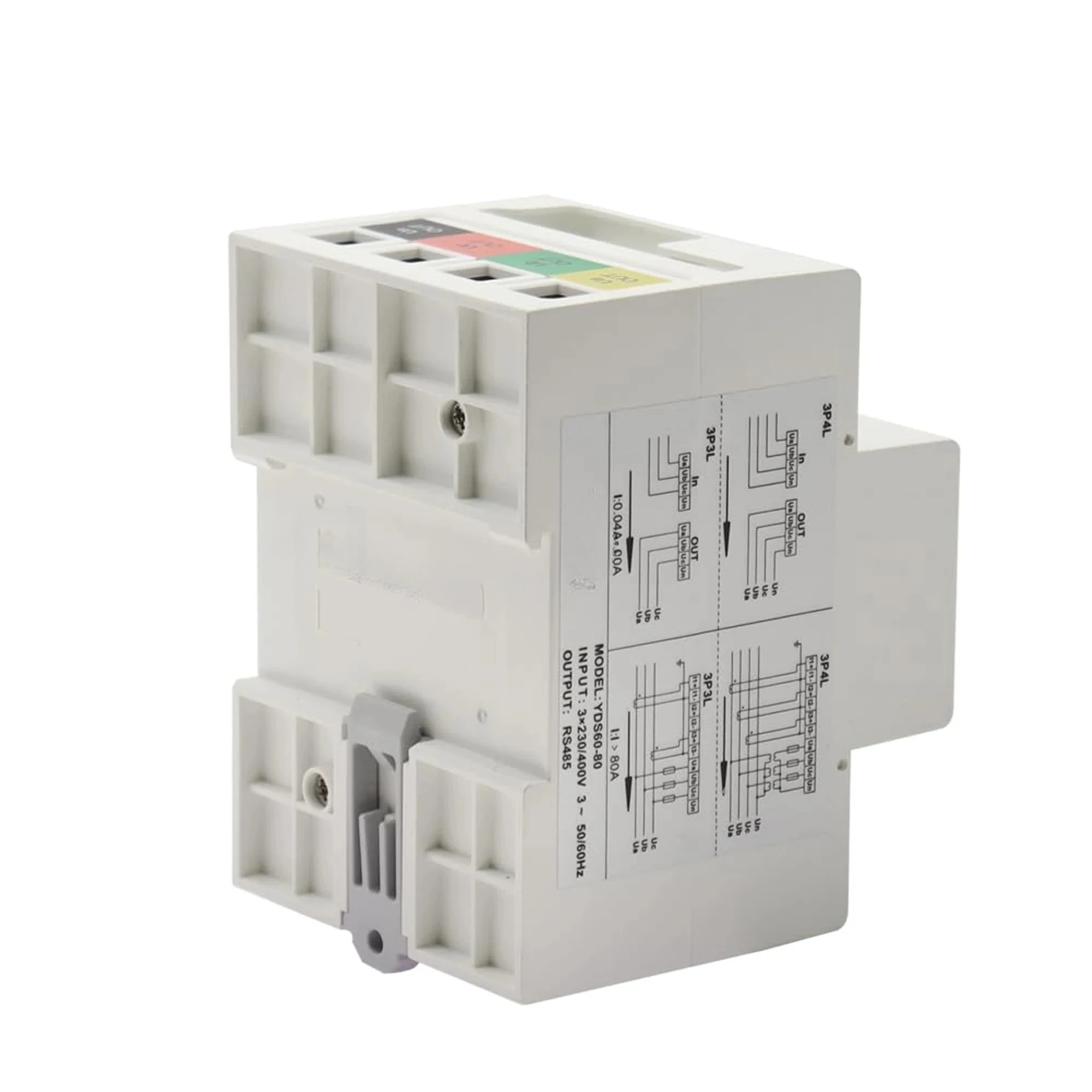 2025 hot sale Three-Phase Smart Power Sensor 230/400V 0~80A, Class 1 Accuracy, RS485 Modbus Communication,DIN Rail Mount for Ene