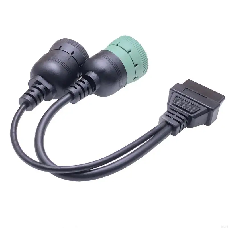 96GB OBD2 Interfaces Truck Y-Cable OBDII 16 Pin Female to J1708 6pin and J1939 9 Pin