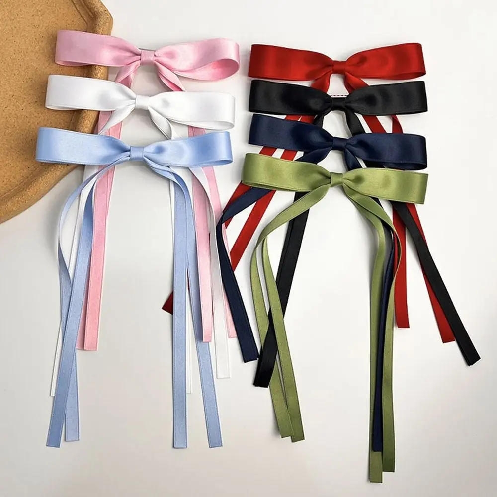 

Cute Long Tassel Balletcore Bow Hairpin Y2k Barrettes Bowknot Ribbon Hair Clip Hair Band Hair Tie Student