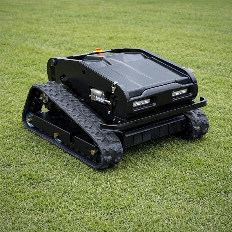 

Factory Wholesale Remote Control Crawler Brush Cutter Grass Mini Robot Flail Lawn Mower 500mm