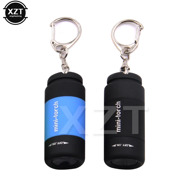 1PC Mini Keychain Pocket Torch USB Rechargeable LED Light Flashlight Lamp Waterproof Keychain Light pocket torch keyring torch