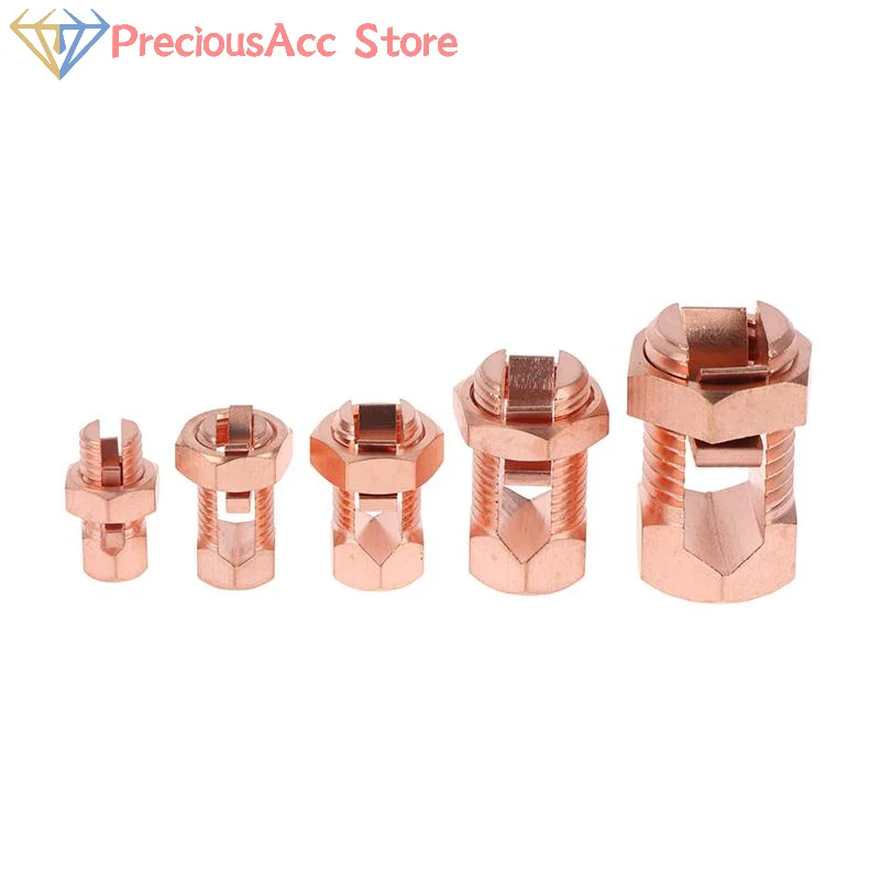 TJ Series Split Bolt Connector Copper Clamp Electrical Wire Terminal T/J-10 16 25 35 50 70 Cable Repair Accessory