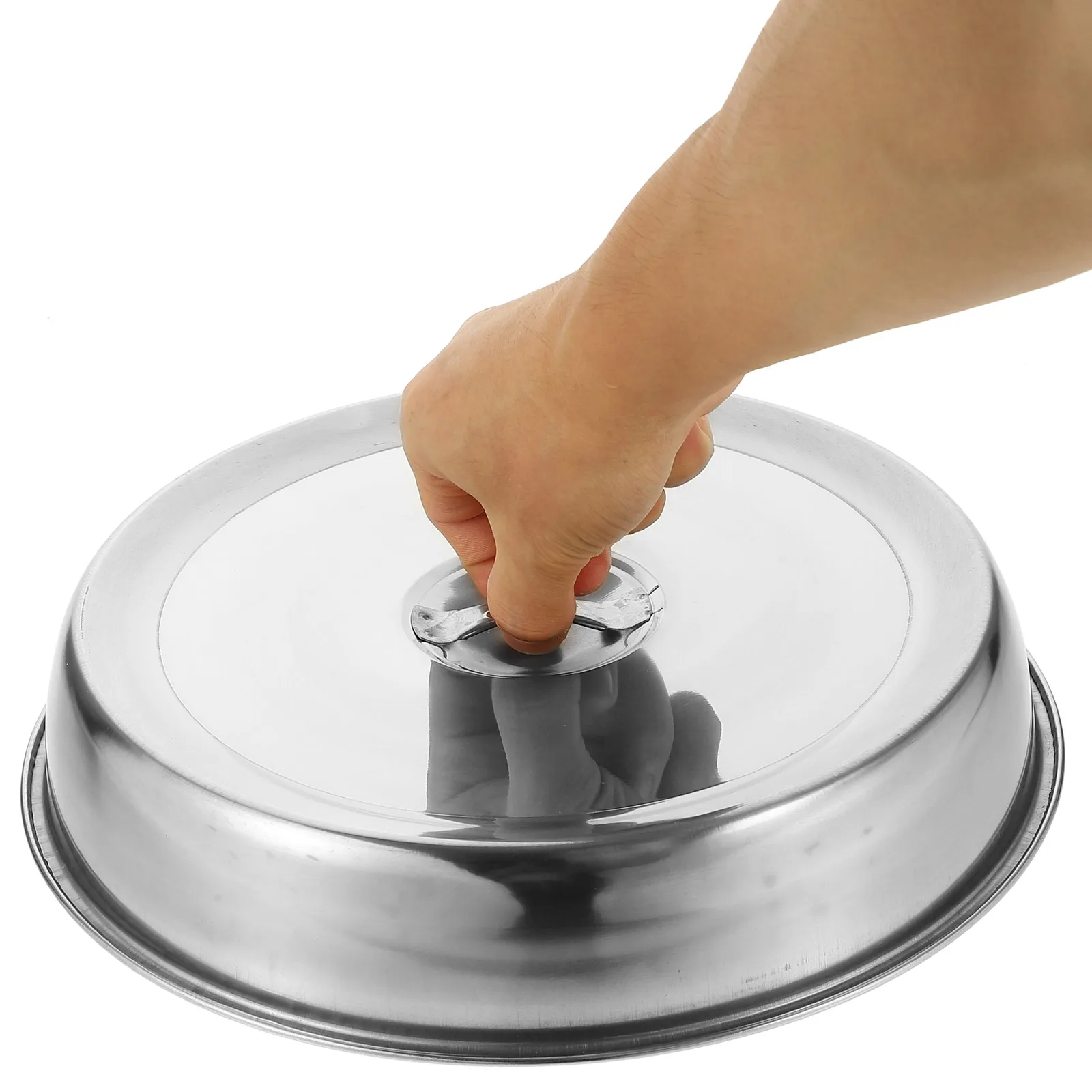 

Stainless Steel Food Cover 26cm Round Lid for Steak Griddle BBQ Plates Kitchen Cooking Tools Cookware Accessories