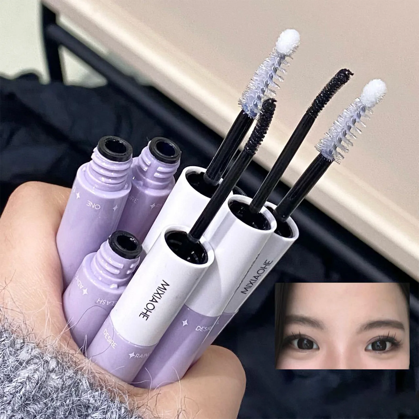 Colla per ciglia finte a doppia testa 2 in 1 legame e sigillo 5ML Colla per ciglia a grappolo fai da te insapore impermeabile ad asciugatura rapida