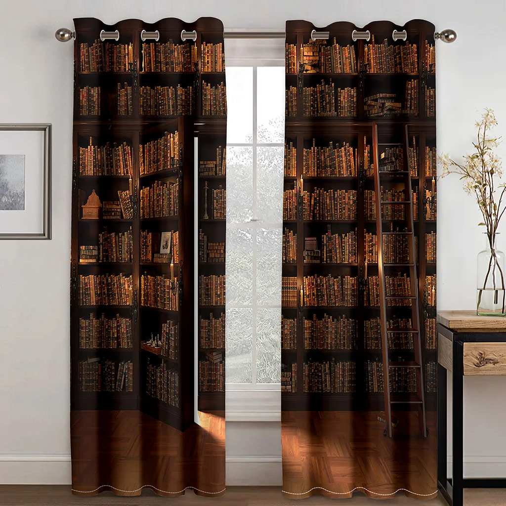 Custom Picture Pattern Logo Curtains 2PCS Light Filtering Curtains for Living Room Bedroom Window Drape Decor