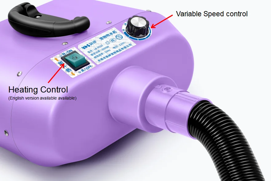 大型犬猫用超強力デュアルモーターペットドライヤー、プロ仕様高速ペットヘアドライヤー