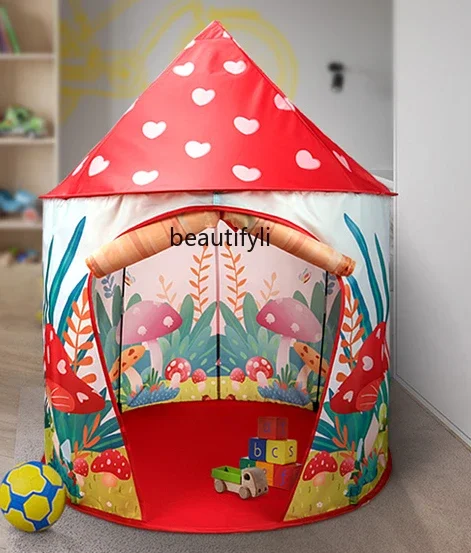 Tent Indoor Girl Outdoor Baby Toy House Mushroom Room Folding Castle, Secret Base Cabin