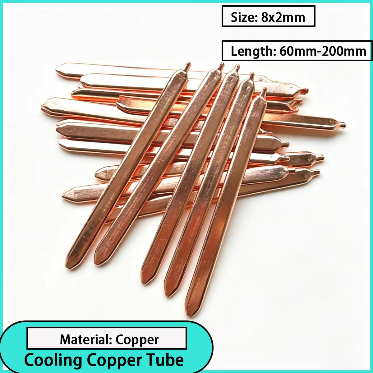 60mm to 200mm length copper heat dissipation tube is used for electronic heat sinks, mold temperature control, etc