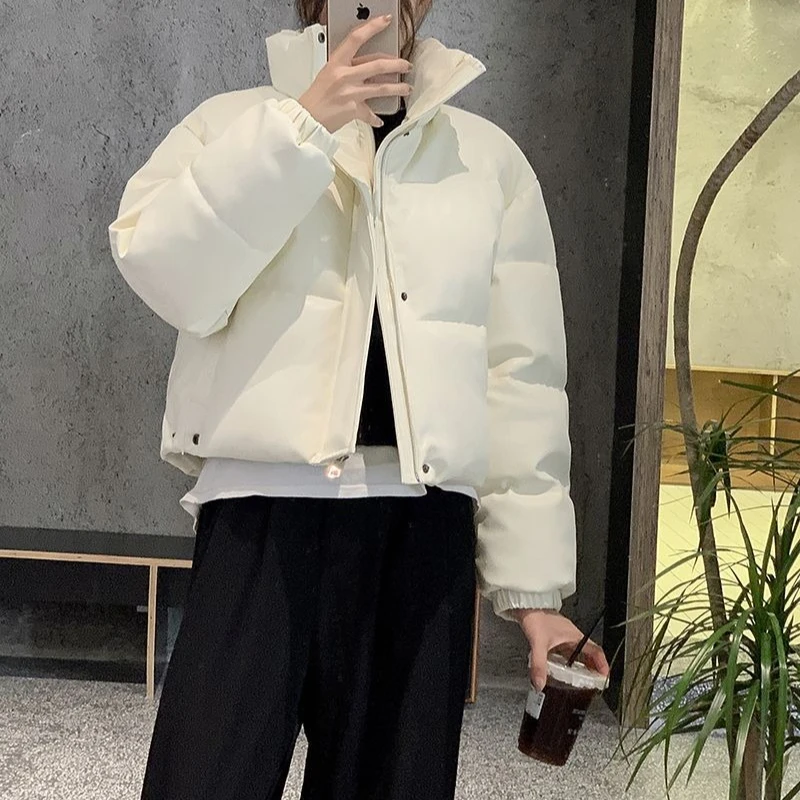 

Женская пуховая хлопковая куртка, осенне-зимний короткий стиль, свободная и утягивающая, утолщенная, миниатюрная пуховая куртка